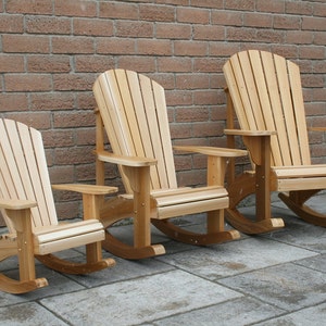 Junior Size Adirondack Rocking Chair Plans - Downloadable PDF prints full size patterns on a 24"x36" flat bed plotter