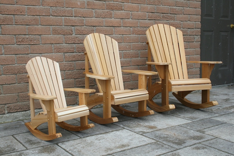 Ritningar för Adirondack-gungstolar i juniorstorlek - Nedladdningsbara PDF-utskrifter av mönster i full storlek på en 24"x36" flatbäddsplotter, hos ett lokalt tryckeri bild 1