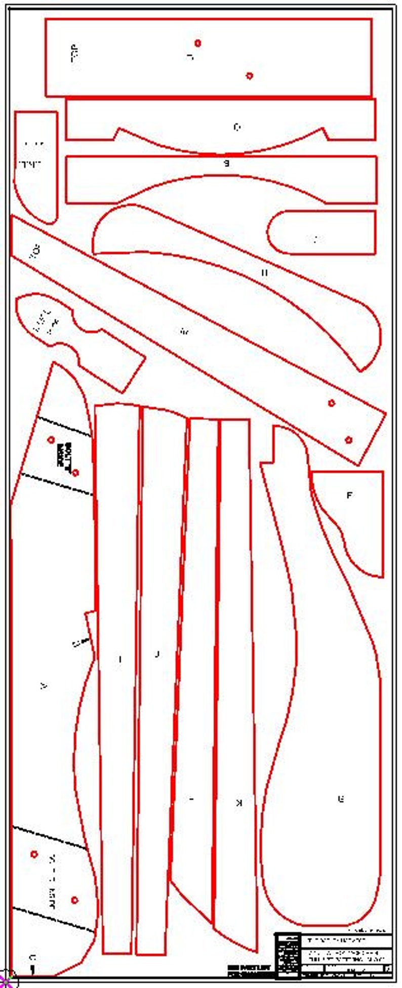 Adirondack Chair Plans DWG files for CNC machines image 6