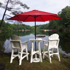 Adirondack Tall Chairs - Downloadable PDF prints full size 24&quot;x72&quot; or three 24&quot;x36&quot; patterns on a plotter