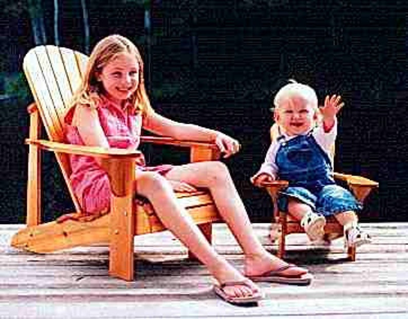Youth Size Adirondack Chair Plans Downloadable PDF Prints Etsy Canada
