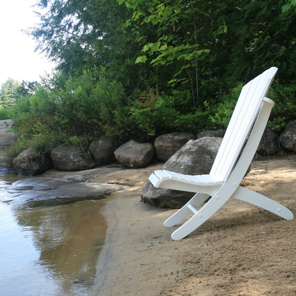 Adirondack Beach Chair Plans - Portable, 2 piece, 2 position - Downloadable PDF prints full size patterns on a 24" roll plotter