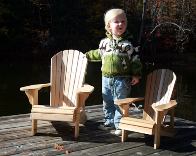 Junior Size Adirondack Chair Plans Mailed full size patterns Etsy