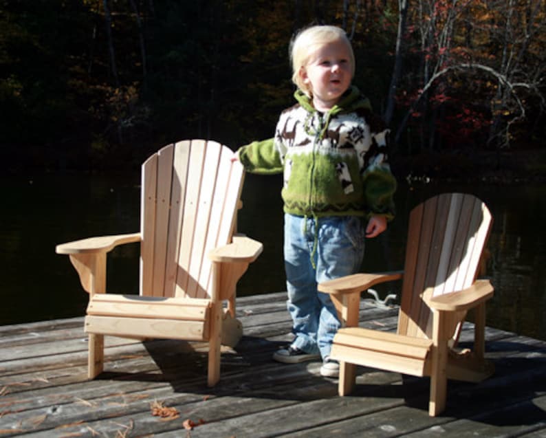 Junior Size Adirondack Chair Plans Digital CAD PDF prints 