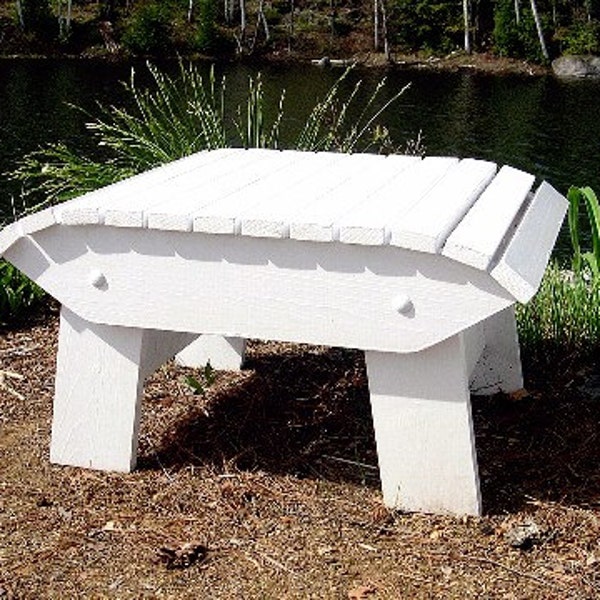 Adirondack Footstool Plans - Downloadable PDF prints full size patterns on a 24"x36" flat bed plotter