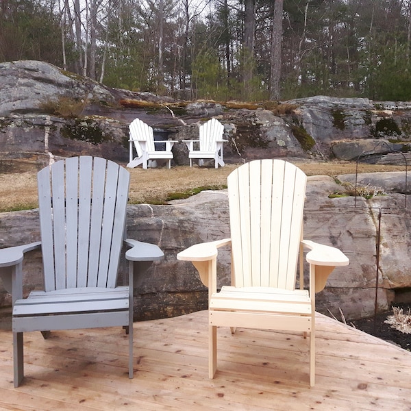 Grandma Adirondack Chair Plans - Downloadable PDF prints full size patterns on a 24" roll plotter