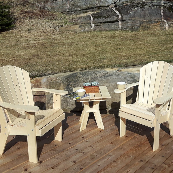 Adirondack Arm Chair Plans - Fichiers DWG pour machines CNC