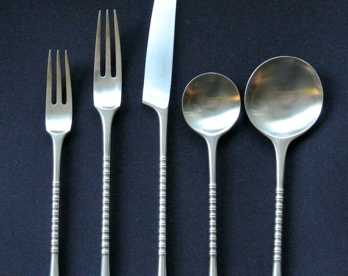 DANSK JETTE Flatware 5piece Setting Danish Modern IHQ Design Etsy