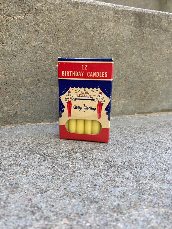 Vintage 12 Birthday Candles by Betty Bolling NOS candles Etsy