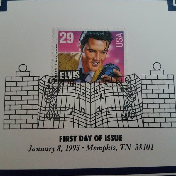 US Postal Service 1st Day Of Issue Elvis Presley Special Cancellation Stamp Very Nice "MUST HAVE"+ Free Shipping!!