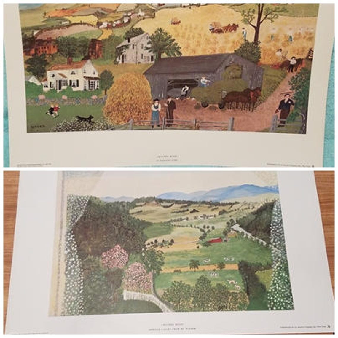 Antique Vintage Grandma Moses 8 Print Boxed Set Of 20x14 Etsy