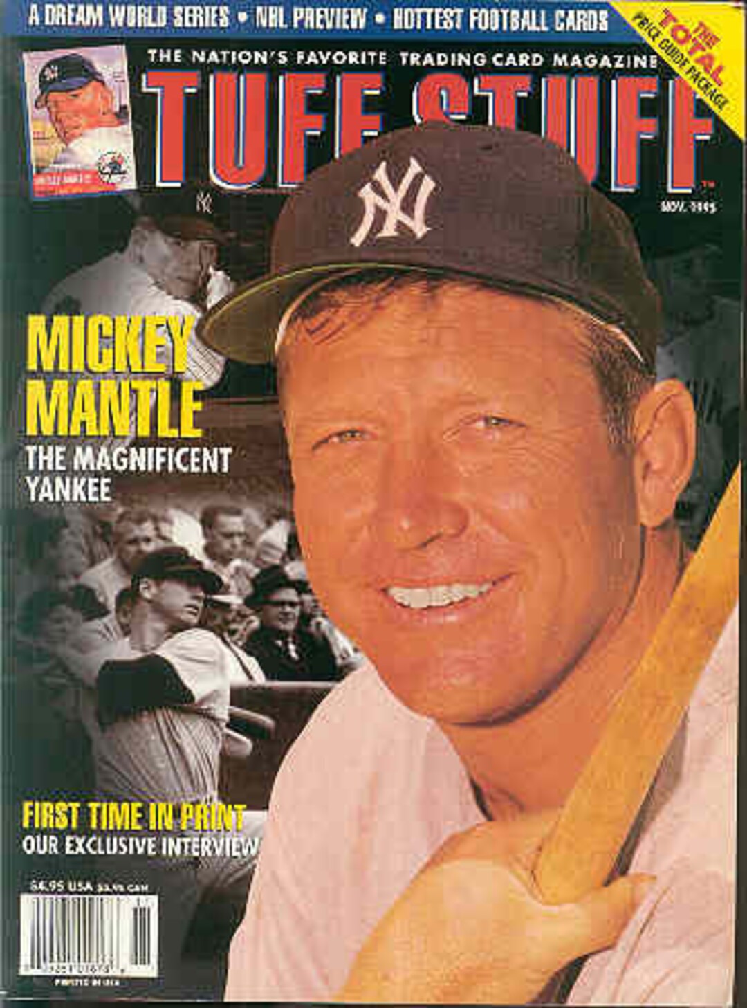 Tuff Stuff Baseball Card Price Guide Magazine Nov 1995 With Mickey Mantle Interview near Mint Etsy
