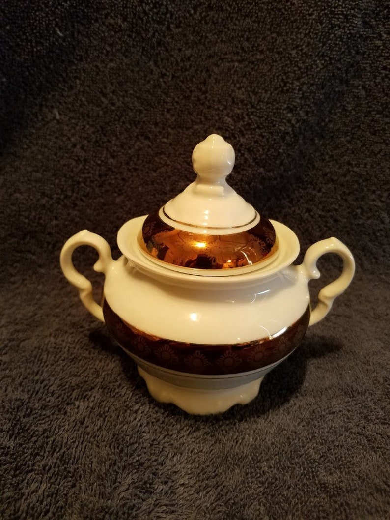 Vintage Leart Teapot And Sugar Bowl Serving Set Made In Brazil Excellent Condition Nice