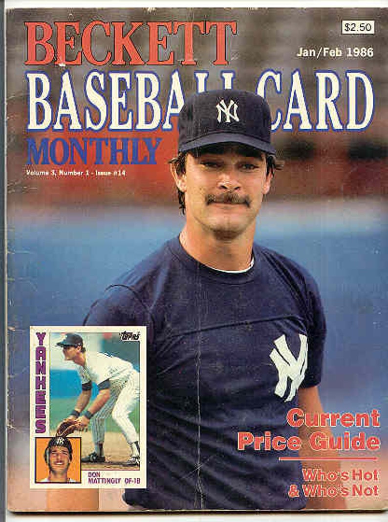 4 Becket Baseball Price Guides With Don Mattingly on the Etsy