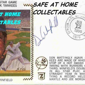 May include: A signed baseball card featuring Dave Winfield, a former New York Yankees player. The card is from the 1988 All-Star Game. The card is signed by Dave Winfield, and the signature is in blue ink. The card is in good condition and is a great addition to any baseball card collection.