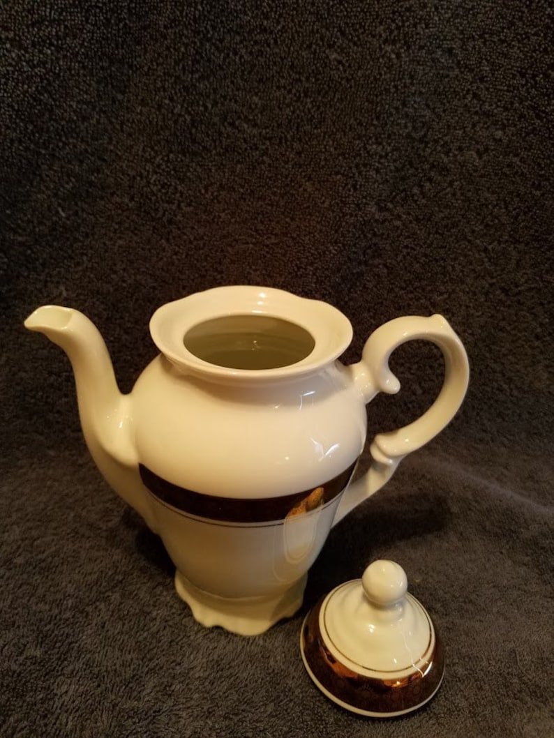 Vintage Leart Teapot And Sugar Bowl Serving Set Made In Brazil Excellent Condition Nice