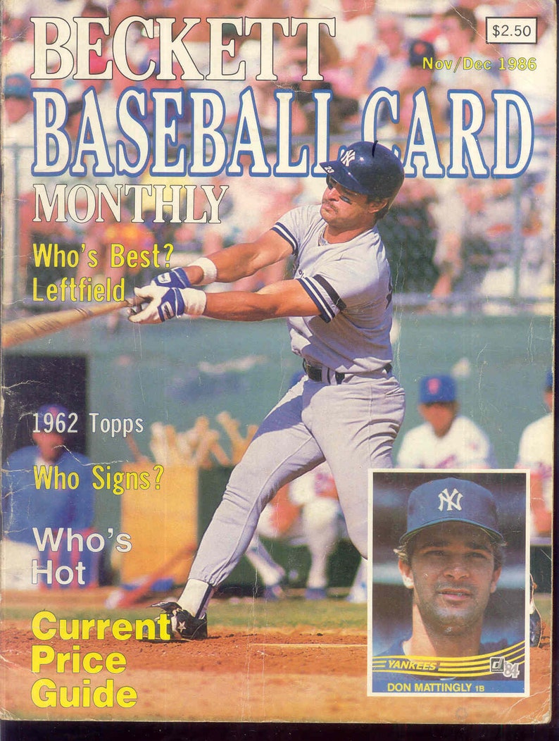4 Becket Baseball Price Guides With Don Mattingly on the Etsy