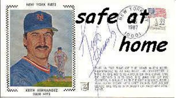 NY Mets Keith Hernandez Signed 1st Day Issue 2000 Hits Z Silk