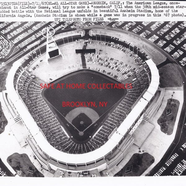 Anaheim Stadium Vintage United Press International BxW Press Photo Taken In 1967 "Very Nice"+ FREE SHIPPING!!!