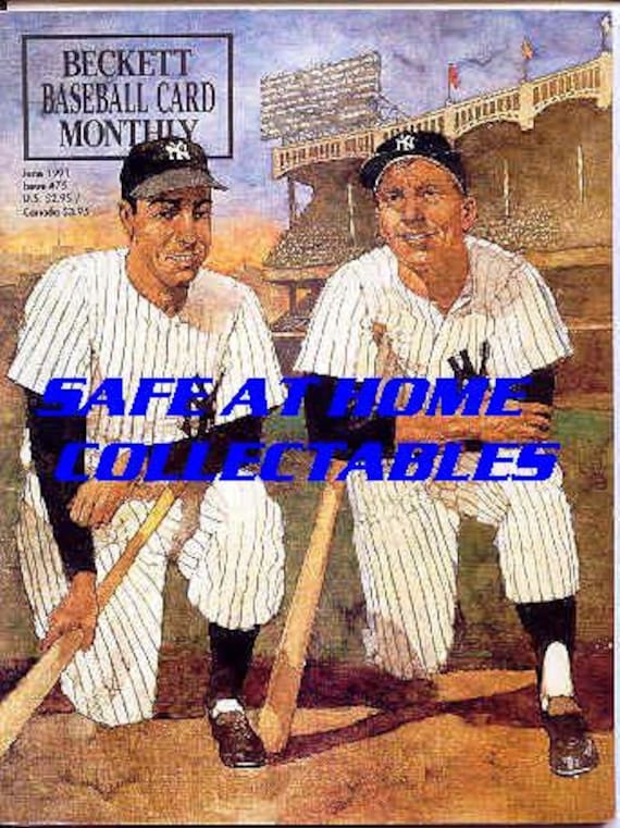 Mickey Mantle And Joe Dimaggio Vintage Beckett Baseball Card Etsy