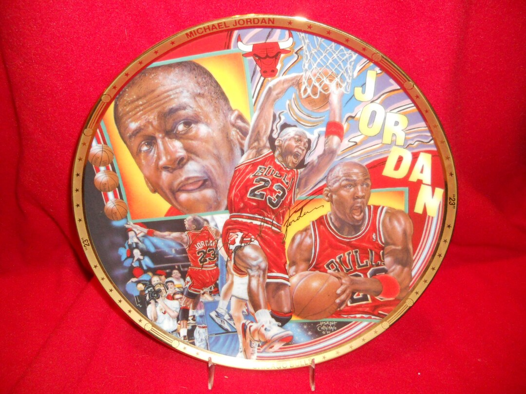 NBA Hall of Famer Michael Jordan Sports Impressions 10 1/4 Gold Edition Plate best Offers