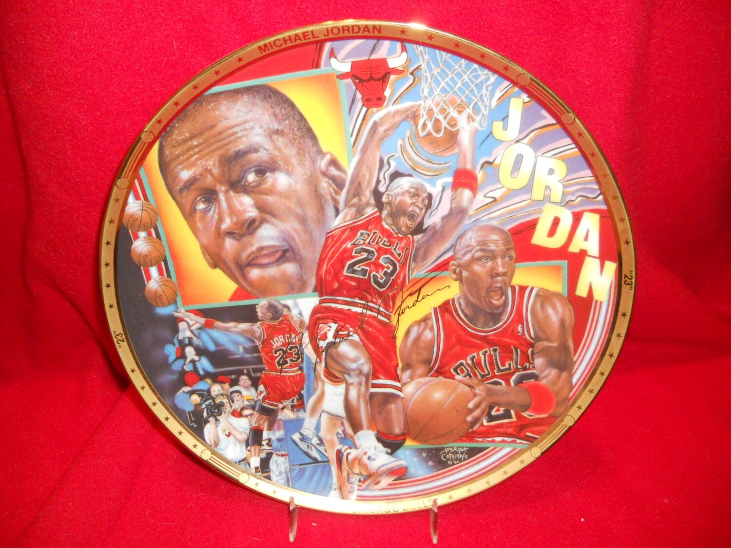 1998 Upper Deck, Michael Jordan, His Airness, 5 Time MVP, NBA Plate, Plaque