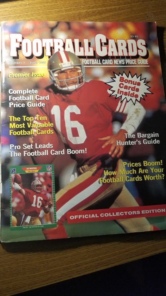 Allan Kaye's 1990 Football Card News Price Guide Premier Issue #1 With Joe  Montana on the Cover+bonus Cards - Etsy
