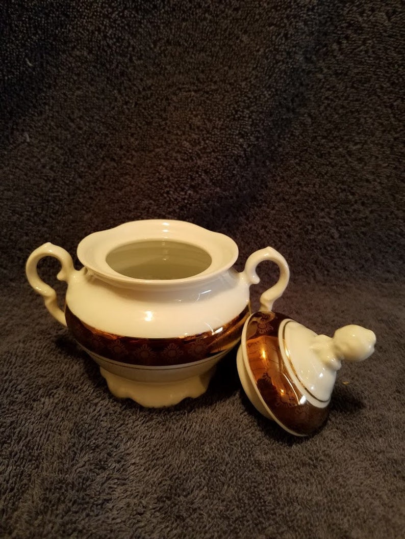 Vintage Leart Teapot And Sugar Bowl Serving Set Made In Brazil Excellent Condition Nice