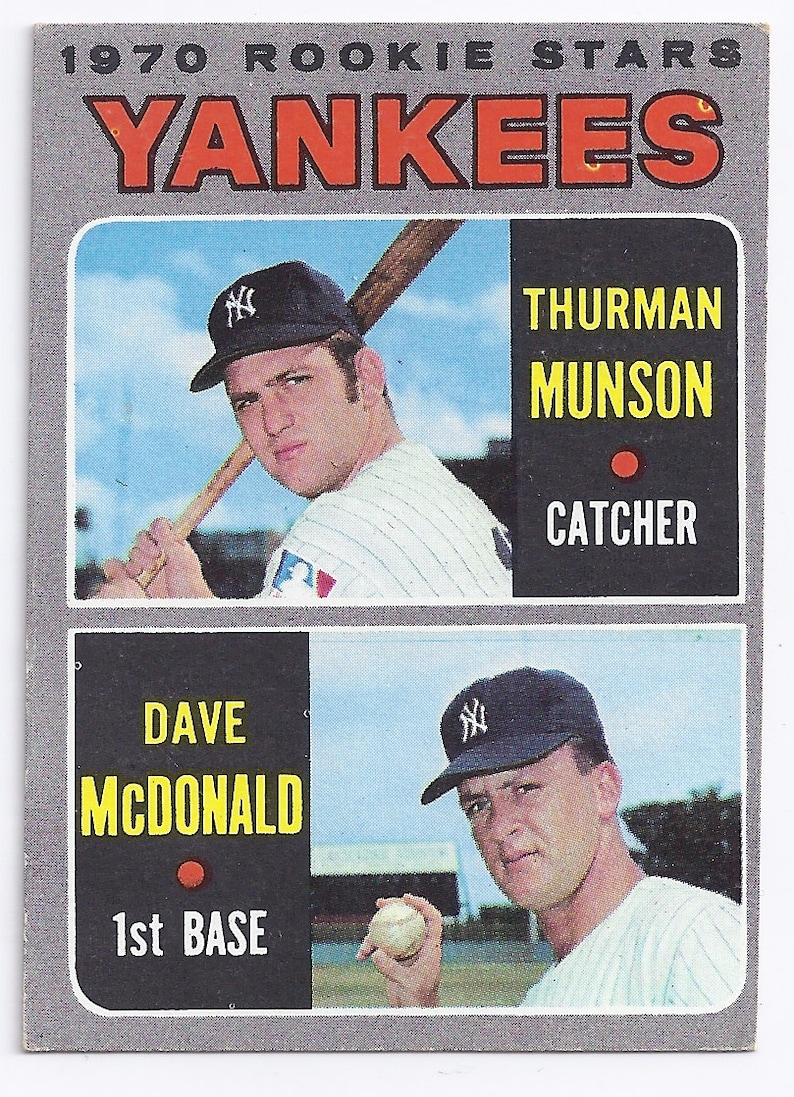 NY Yankees Thurman Munson 1970 Topps Rookie Card # 189 Free Shipping BEST OFFERS Considered Price Dropped