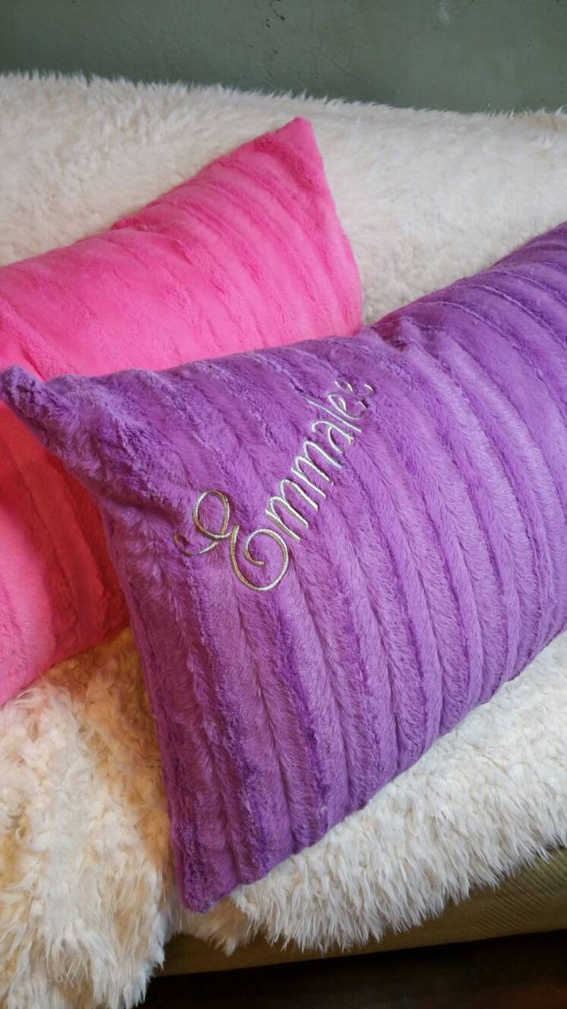 Purple Faux Fur Pillow Covers For Body Pillows King Size Bed Etsy