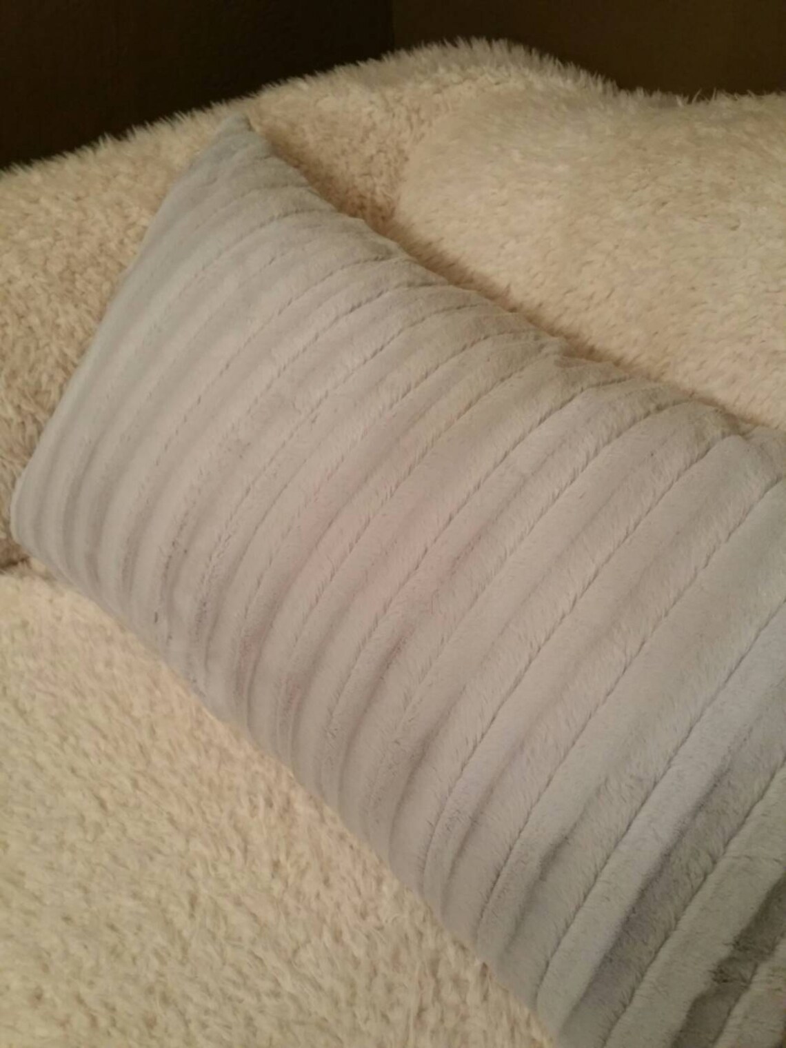 Grey Faux Mink Fur Pillow Shams in King Queen Standard Euro Etsy