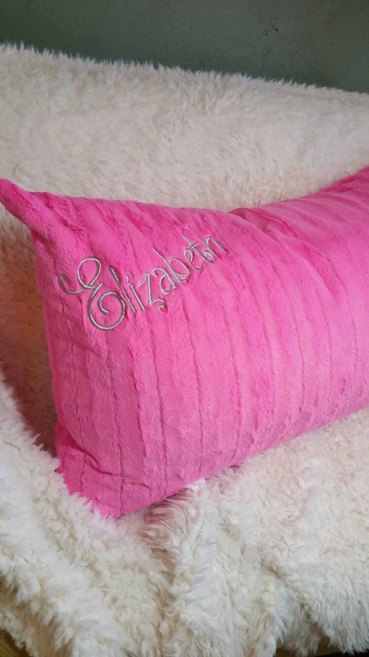 Hot Pink Faux Mink Fur Pillow Covers For Pillows King Size Bed 1