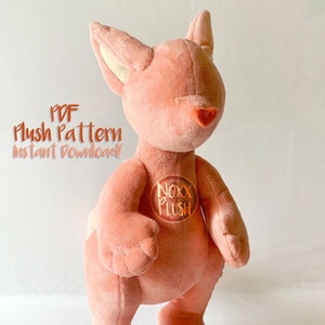 Anthro / Furry PDF Plush Pattern With Embroidery Files