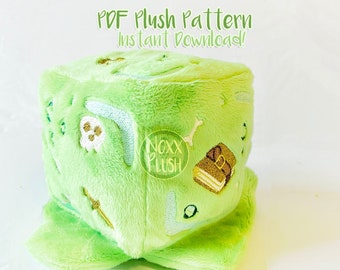 Gelatinous Cube Slime DnD Plush Pattern with Embroidery Files