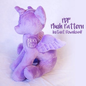 Sitting Pony PDF Plush Pattern by Noxxplush image 1