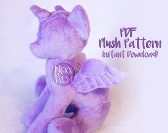 Sitting Pony PDF Plush Pattern by Noxxplush