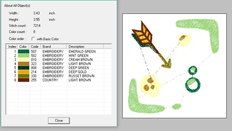 Embroidery Color change guide