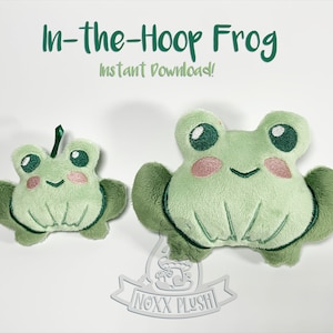 ITH Cute Frog Pattern for Embroidery Machine