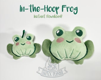 ITH Cute Frog Pattern for Embroidery Machine