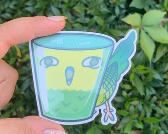 Funhouse Budgie Sticker