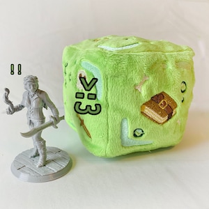 Gelatinous Cube Slime DnD Plush Pattern with Embroidery Files image 2