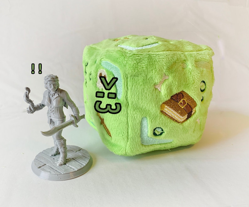 Gelatinous Cube Slime DnD Plush Pattern with Embroidery Files image 2