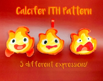 Calcifer ITH Fire Demon Pattern for Embroidery Machine