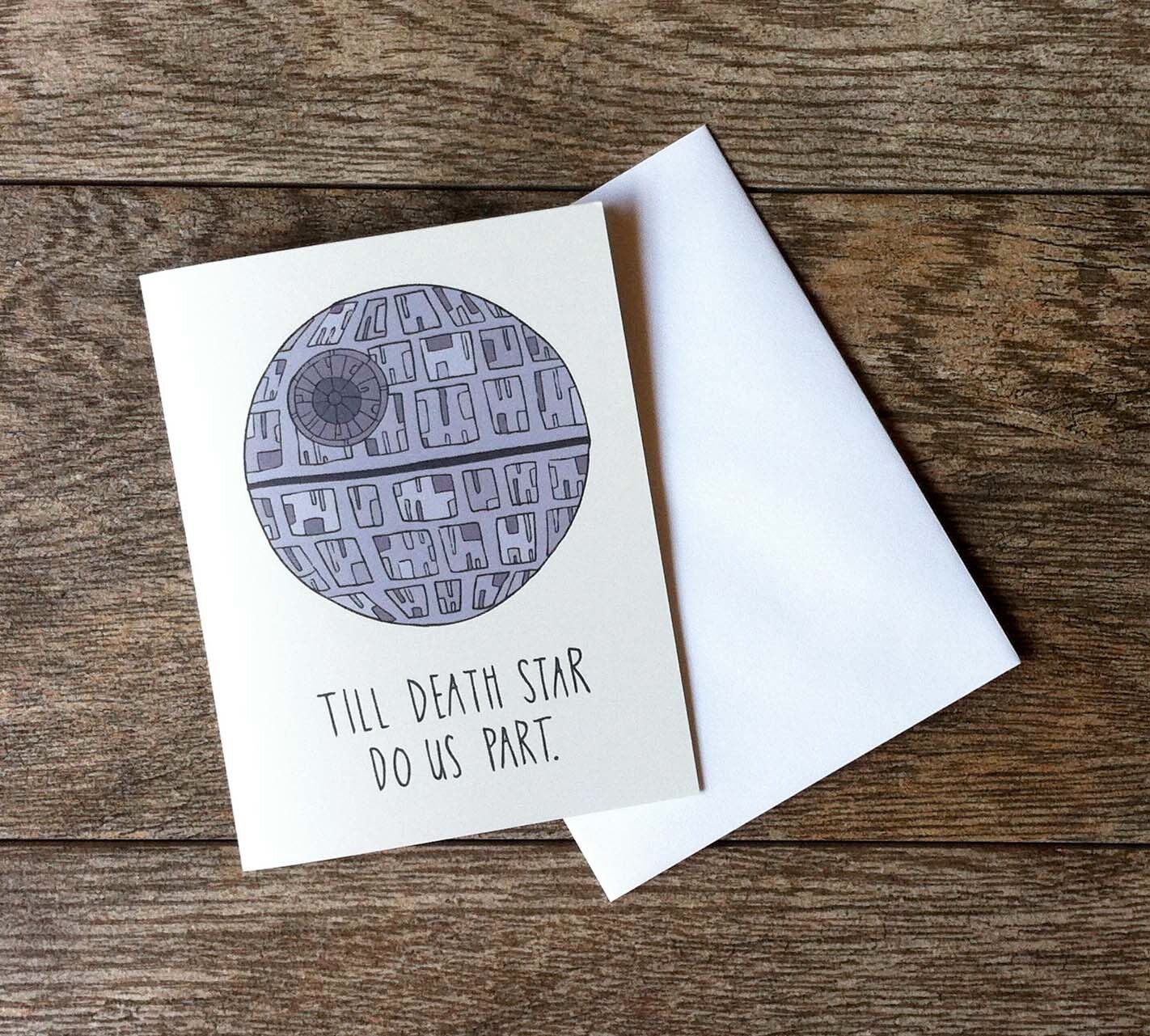 Star Wars Death Star Wedding Card - Etsy Sweden