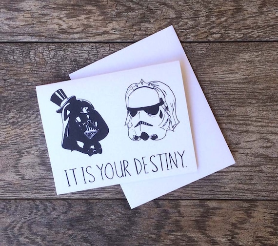 star wars wedding cards