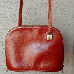 Vintage Texier Leather Crossbody Bag: Long Strap Satchel, Made in France