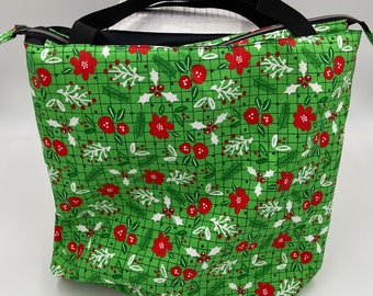 Green Holly Zippered Bag