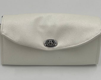 White with Black Clutch Wallet