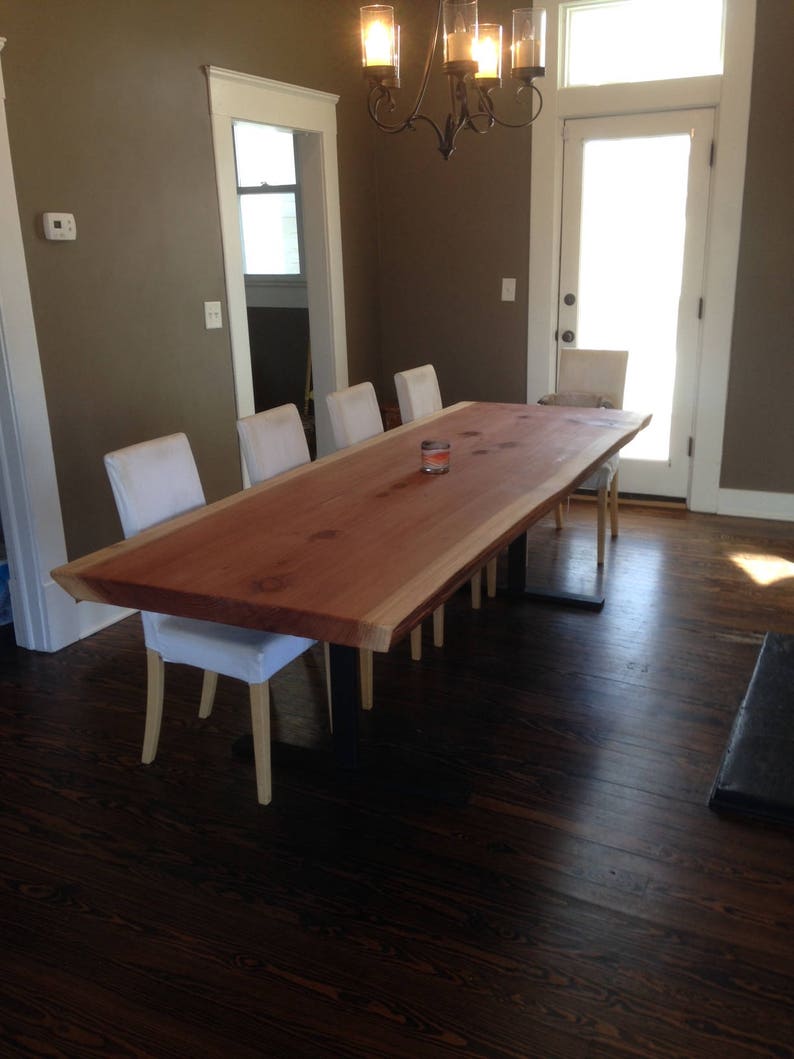 Live Edge Dining Table Wood Slab Redwood