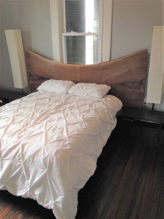 Live Edge Headboard / Kali Live Edge Headboard From The Source Headboard and side table tops